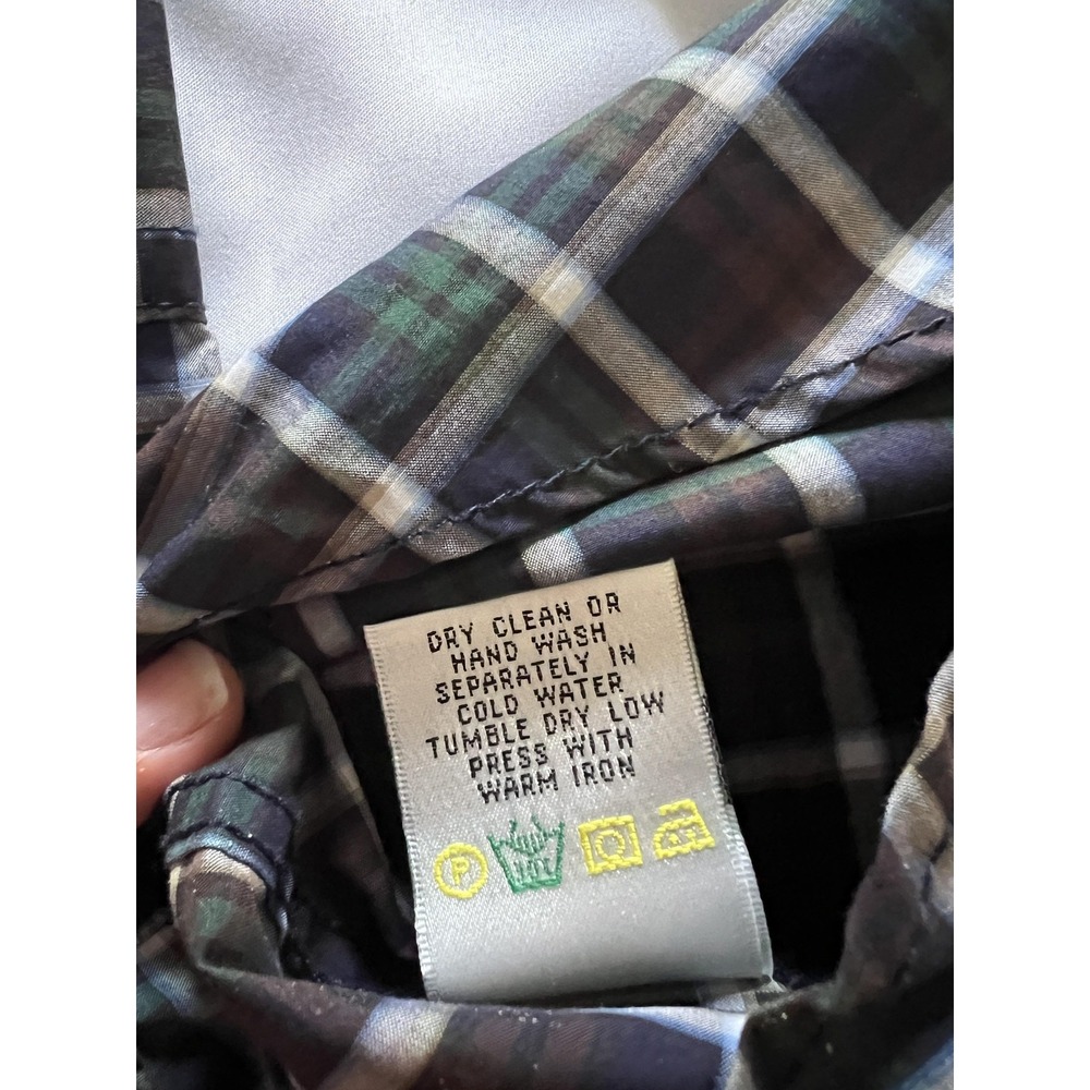 Bugatchi Shirt Mens Large Multi Color Plaid Long Sleeve Button Up Cotton Classic - Picture 7 of 14